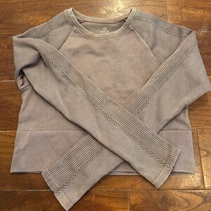 Aerie offline cropped long sleeve workout top